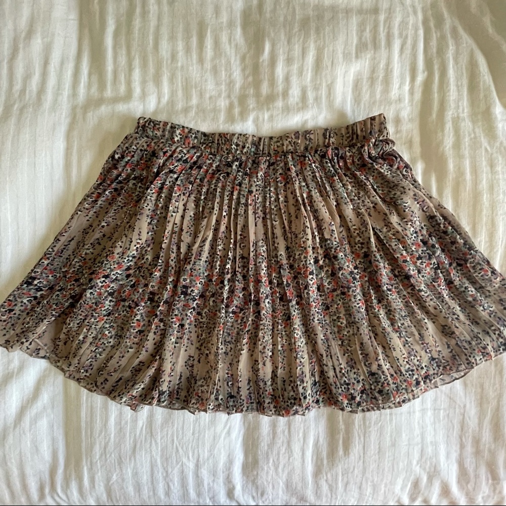 BOGO Pleated Flower Print Skirt